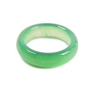 7cts Dyed Green Agate Ring, ID Approx 17mm 