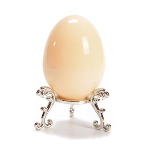 Plastic Opening Egg Approx 4x6cm and Silver Egg Stand 