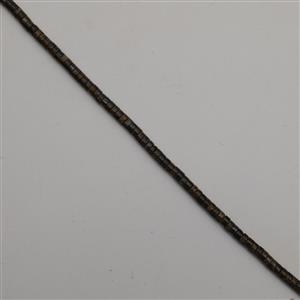 50cts Bronzite Heshi Beads Approx 2x4mm, 38cm Strand