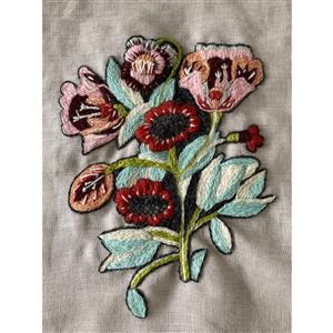 Little House of Victoria Poppy & Tulip Wool Embroidery Kit