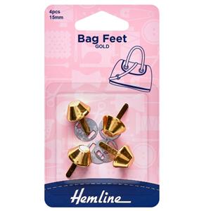Gold Bag Feet 15mm (4pcs)