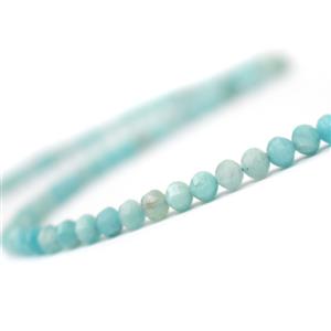 30cts Amazonite Faceted Lantern Beads Approx 4x3.5mm, 38cm