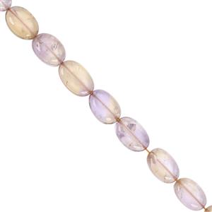 76cts Ametrine Graduated Smooth Oval Approx 8.5x6 to 15.5x10mm, 20cm Strand