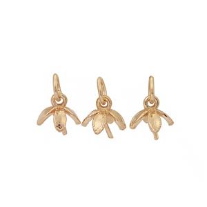 Rose Gold 925 Sterling Silver Bail with Flower Bead Cap and Peg Approx 10x8mm (pack of 3pcs)