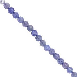 20cts Tanzanite Faceted Round Appox 3mm, 20cm Strand