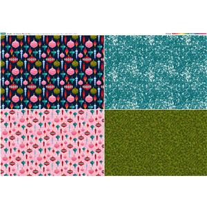 Christmas Fat Quarter Baubles Panel 140cm x 106cm