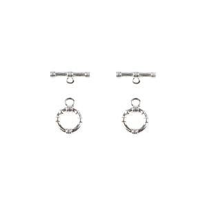 925 Sterling Silver Toggle Clasps, Approx 10mm Toggle, 14mm Bar, 2pcs