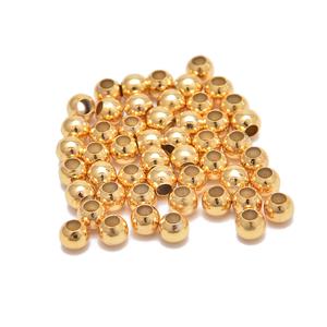 Gold Plated Spacer Beads, 4mm (50pk)