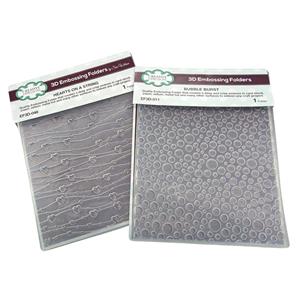 Creative Expressions 3D Embossing Folders - Set of 2, Bubble & Hearts