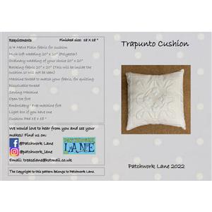 Patchwork Lane Trapunto Cushion Instructions
