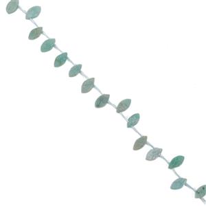 100cts Amazonite Top Drilled Marquise Approx 6x12 - 7x13mm, 38cm Strand