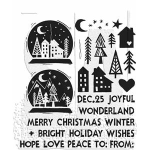 Tim Holtz Stampers Anonymous Festive Print Stamp Set