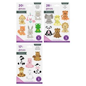 Gemini Applique Animal Die 63PC Collection with Free Quilting Clips Special Price £31.98