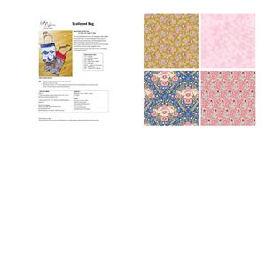 Suzie Duncan's Tilda Pink Scalloped Bag Kit: Instructions & FQ's (4pcs)