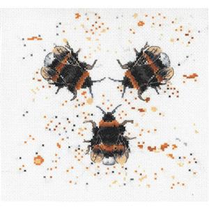 Bree Merryn Bee Happy Cross Stitch Kit on Aida (20 x 20cm)
