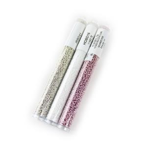 11/0 Miyuki Bundle; x3 Tubes of 23GM Galvanised Silver, White & Rose Gold