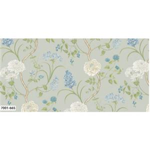 Sanderson Southwold Blue Collection Small Summer Tree Sage Fabric 0.5m 