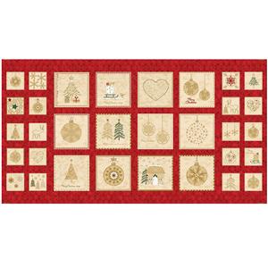Christmas Patchwork Red Panel 0.6m