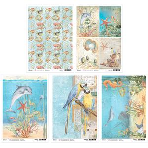Ciao Bella Paper Underwater Love Rice Paper Collection -  1 sheet of each design