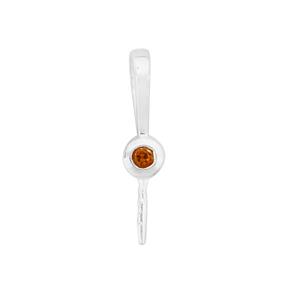925 Sterling Silver Peg with Citrine Bail Round Approx 2mm