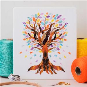 Meloca Designs Mandala Tree Counted Cross Stitch Kit