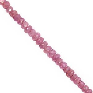 22cts Ruby Faceted Rondelle Approx 1x2 to 2.50x3mm, 20cm Strands 