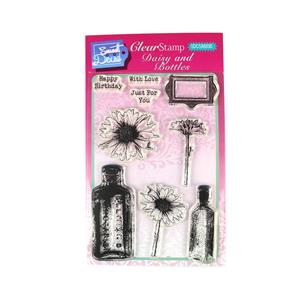Sweet Dixie Daisy and Bottles Clear Stamp