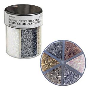 DariceÂ® 6-Color Shaped Glitter Caddy: Metallic Hearts & Stars