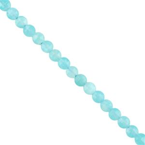 Amazonite Faceted 4mm Coins Strand Approx 20cts