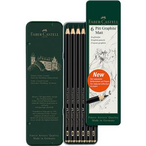 Faber- Castell - Pitt Graphite Matt Tin of 6 Pencils