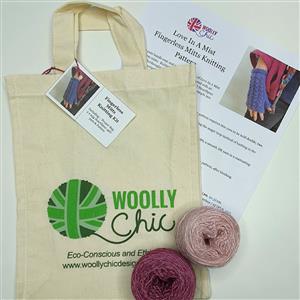 Woolly Chic Raspberry/Pink Fingerless Mitts Kit  