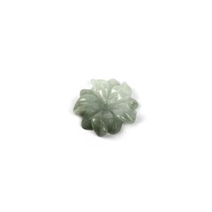 20 cts Type A Jadeite Carved Flower Approx 25mm