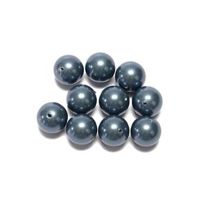 Blue Shell Pearl Rounds , Approx 12mm, 10pcs