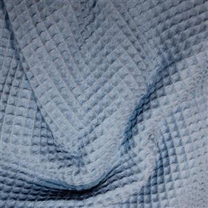  Cotton Waffle Blue Fabric 0.5m