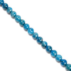 180cts Natural Apatite Plain Rounds Approx 8mm, 38cm Strand