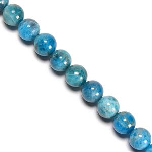 280cts Natural Apatite Plain Rounds Approx 10mm,38cm Strand