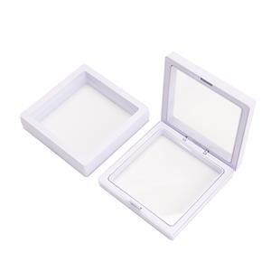 White Large Suspended Jewellery Display with Case, 9.5 × 9.5 × 2.3cm, 2pcs 