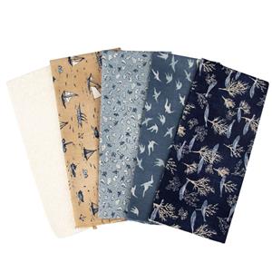 Janet Clare Fabrics  - Five Fat Quarter Selection - To The Sea