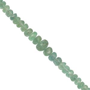 11cts Zambian Emerald Graduated Rondelles Approx 2.50 to 5mm, 10cm Strand