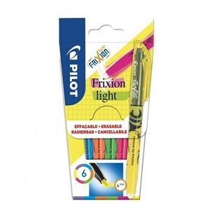 FriXion Light Pack of 6 Pens - Violet, Blue, Orange, Green, Pink & Yellow