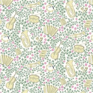 Liberty Garden Party Collection Musical Meadow Picnic Trifle Fabric 0.5m