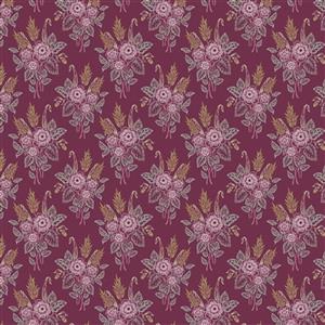 Keera Job Whimsical Romance Raspberry Fabric 0.5m