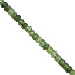 45cts Serpentine Faceted Rondelle Approx 3.5x2 to 4.5x3mm, 32cm Strand