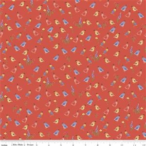 Echo Park Paper Co. Beautiful Day Geranium Robbin Fabric 0.5m