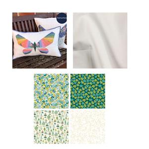 Delphine Brooks Liberty FPP Butterfly Cushion Kit: Instructions. 4 FQs & Fabric (1m)