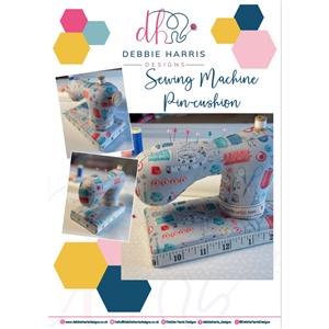 Debbie Harris Designs Sewing Machine Pin Cushion Instructions With Button & Mini Spool Embellishments