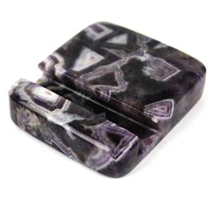 1525Cts Chevron Amethyst Mobile Phone Holder Approx 75x80x25mm