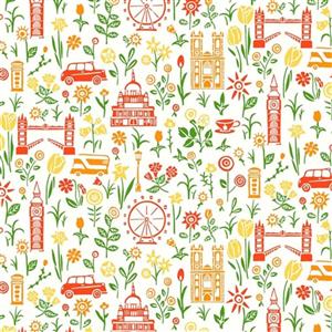 Liberty London Parks Summer in the City Summer Fabric 0.5m