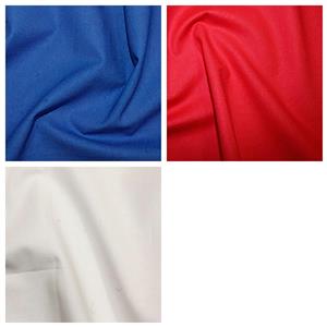 Red, White & Blue 100% Cotton Fabric Bundle. 3 x 1m (3m)