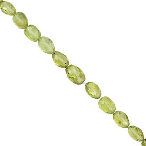 45cts Red Dragon Peridot Graduated Faceted Oval Approx 5x3 to 9x6mm, 23cm Strand